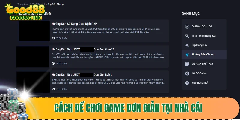 Cách để chơi game đơn giản tại nhà cái